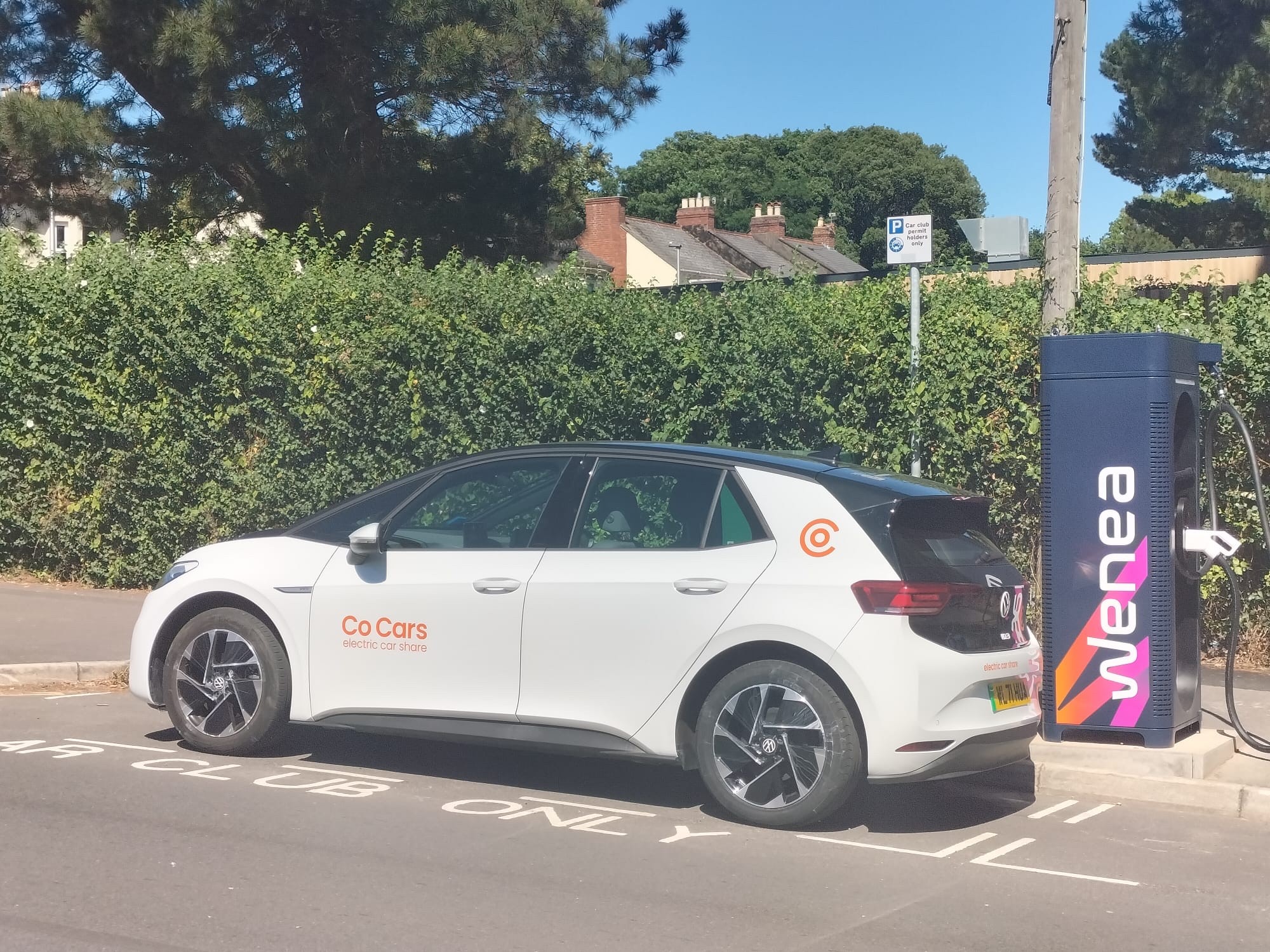 Rapid Charging Devon charger with a Co Car plugged in
